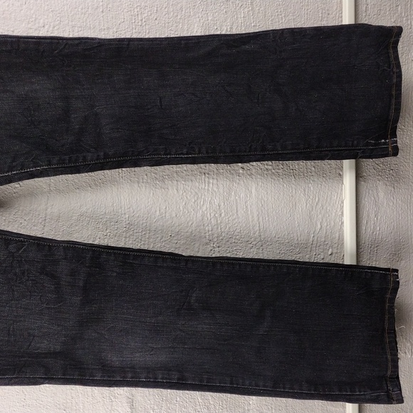 Lucky Brand Dungarees by Gene Montesano Black Mid Rise Straight Leg Color Jean - Picture 3 of 15